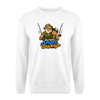Bester Angel Opa - Unisex Pullover - Weiß - Vorne - Alina (178cm) & Michal (187cm)