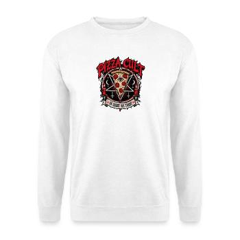 Pizza Cult - Unisex Pullover - Weiß - Vorne - Alina (178cm) & Michal (187cm)