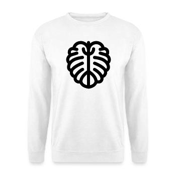 Monstera - Unisex Pullover - Weiß - Vorne - Alina (178cm) & Michal (187cm)