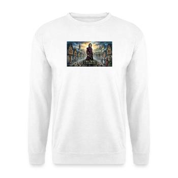 Hamelins verlorene Kinder Das Märchen des Rattenfängers - Unisex Pullover - Weiß - Vorne - Alina (178cm) & Michal (187cm)