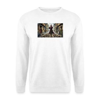 Hamelins verlorene Kinder Das Märchen des Rattenfängers - Unisex Pullover - Weiß - Vorne - Alina (178cm) & Michal (187cm)