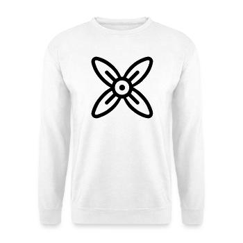 Propeller - Unisex Pullover - Weiß - Vorne - Alina (178cm) & Michal (187cm)