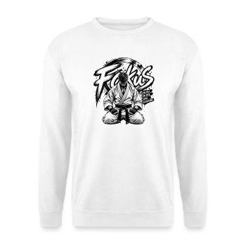 Fokus-Kampfsport - Unisex Pullover - Weiß - Vorne - Alina (178cm) & Michal (187cm)