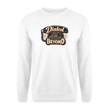 Dialed From Beyond Telefon - Unisex Pullover - Weiß - Vorne - Alina (178cm) & Michal (187cm)