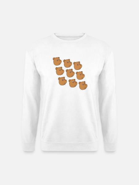 Cartoon-Bärengesichter - Unisex Pullover - Weiß