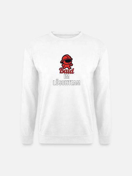 Feuerwehr-Ausbildung Geschenk: Bald im Löschteam - Unisex Pullover - Weiß