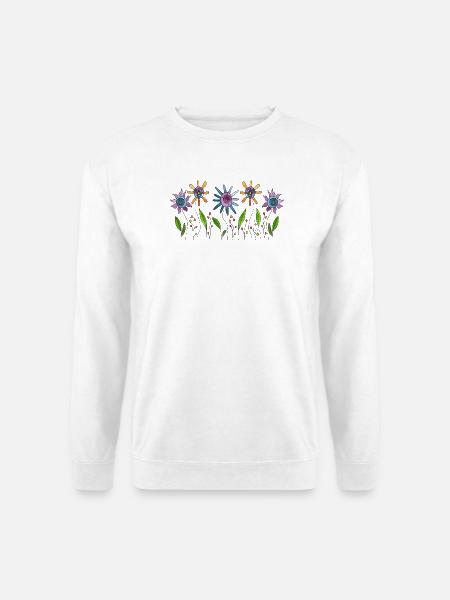 Blumen - Unisex Pullover - Weiß