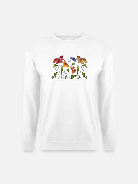 Blumen - Unisex Pullover - Weiß