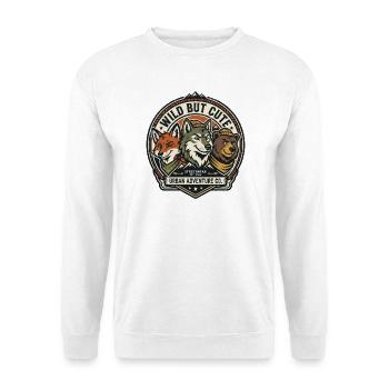 Wild und doch niedlich - Unisex Pullover - Weiß - Vorne - Alina (178cm) & Michal (187cm)