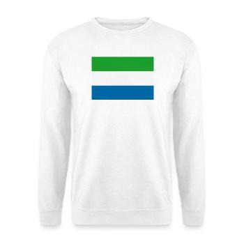 Sierra Leone-Flagge - Unisex Pullover - Weiß - Vorne - Alina (178cm) & Michal (187cm)