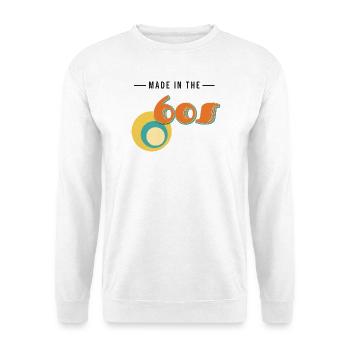 Made in 60s – Classic Vintage Retro - Unisex Pullover - Weiß - Vorne - Alina (178cm) & Michal (187cm)
