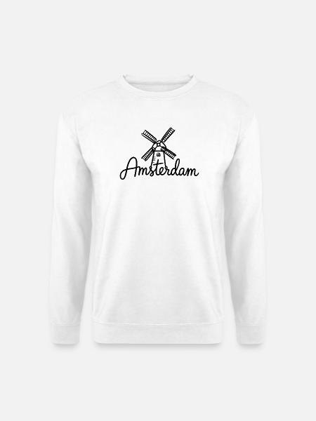 Amsterdam Windmühle Holland - Unisex Pullover - Weiß