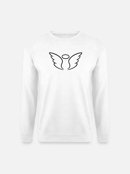 angel wings black - Unisex Pullover - Weiß