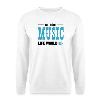 Lustige Musikliebhaberin Geschenk für Musiklehrer und Musik - Unisex Pullover - Weiß - Vorne - Alina (178cm) & Michal (187cm)