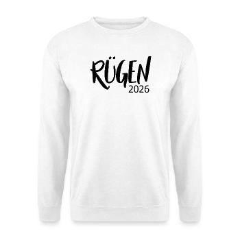 Ruegen_2026 - Unisex Pullover - Weiß - Vorne - Alina (178cm) & Michal (187cm)