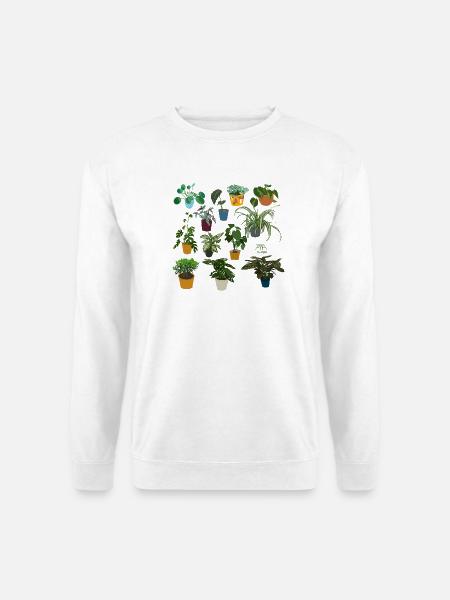 Zimmerpflanzen - Unisex Pullover - Weiß
