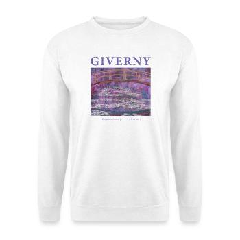 Wasserlilien Impressionismus Kunst Giverny - Unisex Pullover - Weiß - Vorne - Alina (178cm) & Michal (187cm)