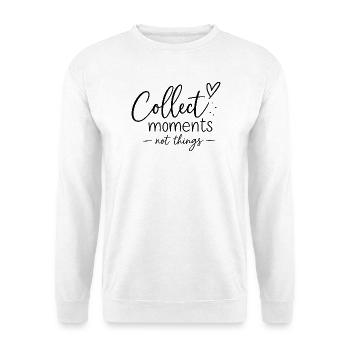 Erinnerungen sammeln - Unisex Pullover - Weiß - Vorne - Alina (178cm) & Michal (187cm)
