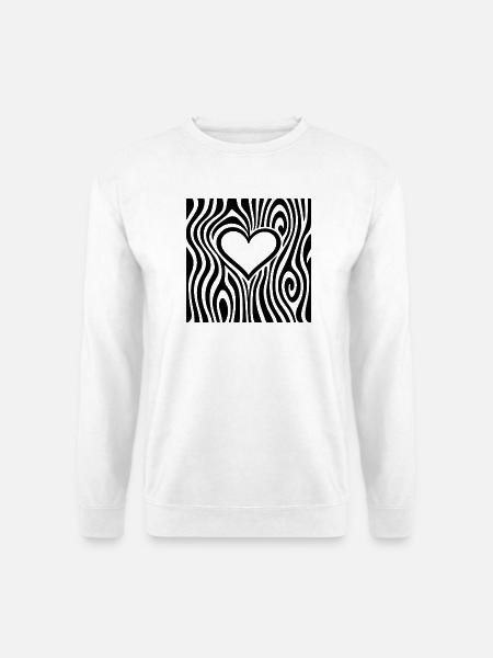 wood heart - Unisex Pullover - Weiß