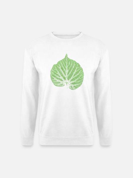 Blatt Linde / Lindenblatt - Natur & Wald - Unisex Pullover - Weiß