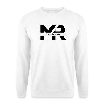 Move Typo Streetwear - Unisex Pullover - Weiß - Vorne - Alina (178cm) & Michal (187cm)