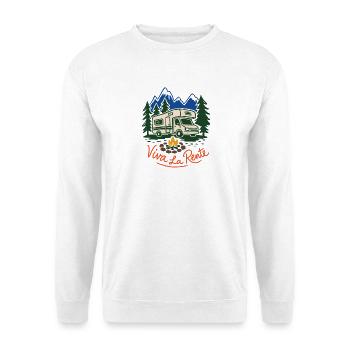 Viva La Rente!  - Unisex Pullover - Weiß - Vorne - Alina (178cm) & Michal (187cm)