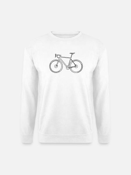 Gravelbike Line Art Fahrrad - Unisex Pullover - Weiß