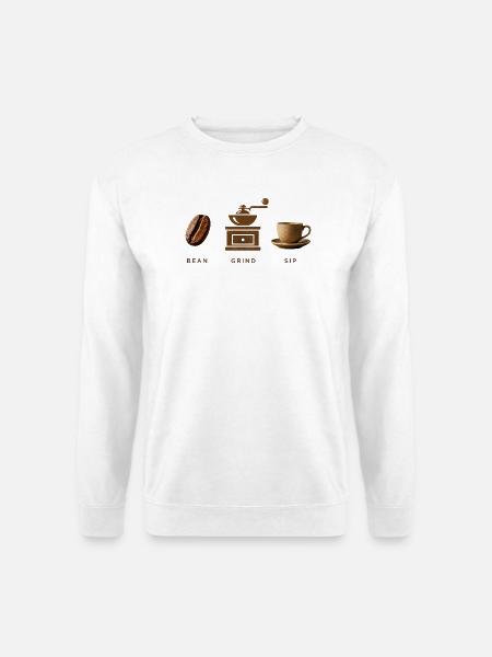 BEAN GRIND SIP - Unisex Pullover - Weiß
