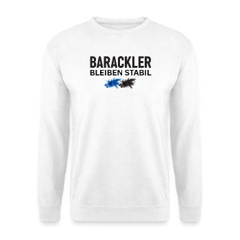 Barackler - Stolz und Ehre - Unisex Pullover - Weiß - Vorne - Alina (178cm) & Michal (187cm)
