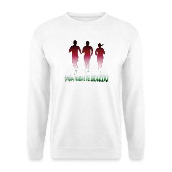 Chi va piano, va sano e va lontano - Unisex Pullover - Weiß - Vorne - Alina (178cm) & Michal (187cm)