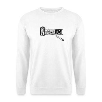 Reisen in Bildern – Strand, Berg und Weltraum - Unisex Pullover - Weiß - Vorne - Alina (178cm) & Michal (187cm)