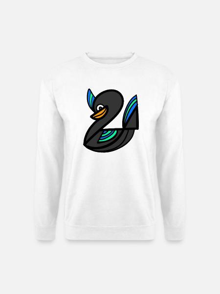 Neonschwanen-Glyphe - Unisex Pullover - Weiß
