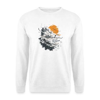 Segelflug - Unisex Pullover - Weiß - Vorne - Alina (178cm) & Michal (187cm)