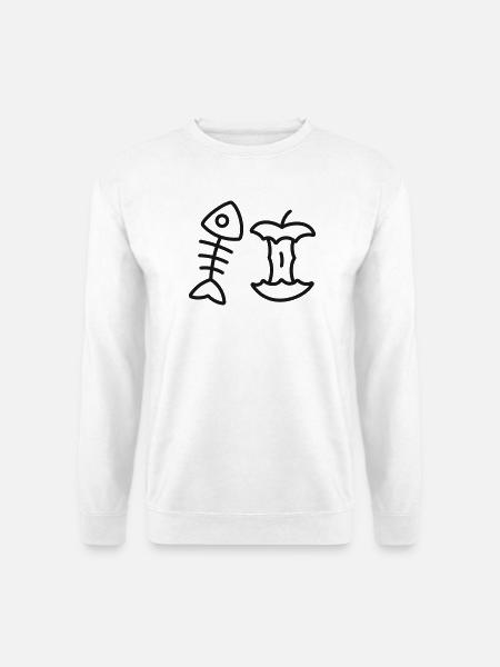 Symbol der Lebensmittelabfälle-Linie - Unisex Pullover - Weiß