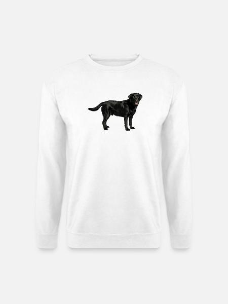 Schwarzer Labrador im Profil - Unisex Pullover - Weiß