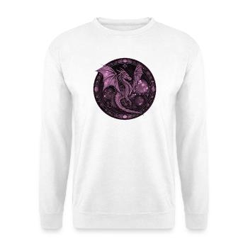 Purple Dragon - Unisex Pullover - Weiß - Vorne - Alina (178cm) & Michal (187cm)