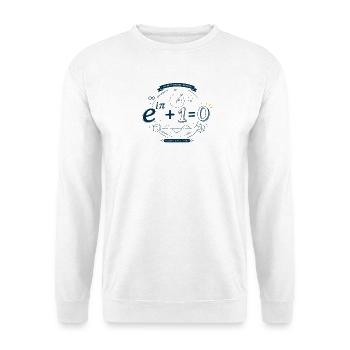 Eulersche Gleichung - Unisex Pullover - Weiß - Vorne - Alina (178cm) & Michal (187cm)