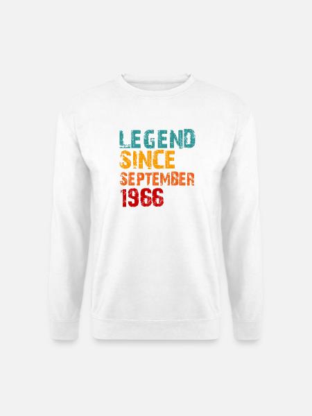 Legend 1966 60. Geburtstagsgeschenke für Männer Frauen 60 Jahre - Unisex Pullover - Weiß