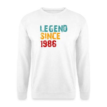 Legend_1986_40th_Birthday_Gifts_for_Men_Women - Unisex Pullover - Weiß - Vorne - Alina (178cm) & Michal (187cm)