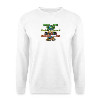 Planet first - Unisex Pullover - Weiß - Vorne - Alina (178cm) & Michal (187cm)