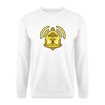 Einäugiges Golden Bell Monster Cartoon-Maskottchen Medita - Unisex Pullover - Weiß - Vorne - Alina (178cm) & Michal (187cm)