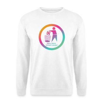 Zeichen setzen Gegen Rechts. Gegen Nazis. - Unisex Pullover - Weiß - Vorne - Alina (178cm) & Michal (187cm)