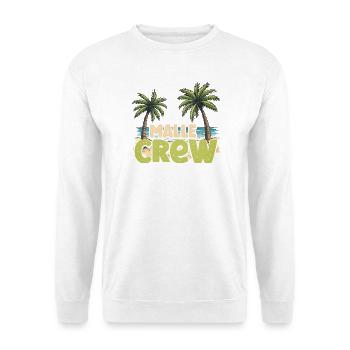 Malle Crew - Unisex Pullover - Weiß - Vorne - Alina (178cm) & Michal (187cm)
