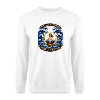 inner peace, self acceptance, harmony, meditation, - Unisex Pullover - Weiß - Vorne - Alina (178cm) & Michal (187cm)