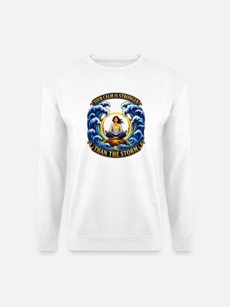 inner peace, self acceptance, harmony, meditation, - Unisex Pullover - Weiß