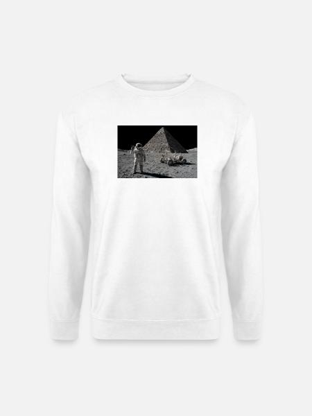 Begegnung mit der Mondpyramide - Unisex Pullover - Weiß