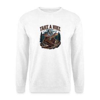 MACHEN SIE EINE WANDERUNG - Unisex Pullover - Weiß - Vorne - Alina (178cm) & Michal (187cm)