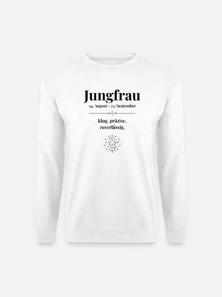 Sternzeichen Jungfrau - Unisex Pullover - Weiß