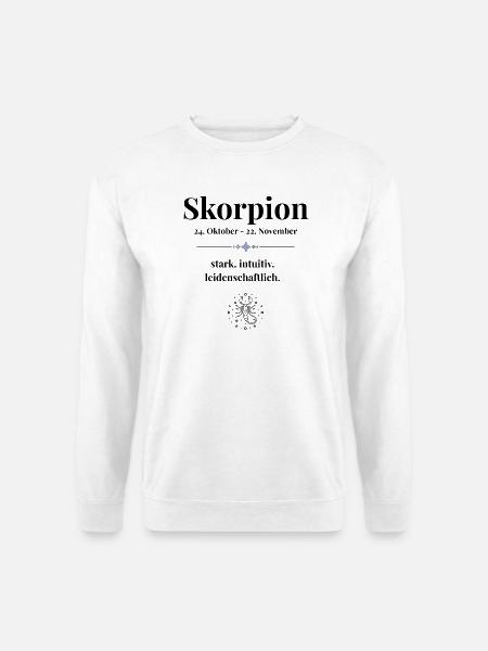 Sternzeichen Skorpion - Unisex Pullover - Weiß