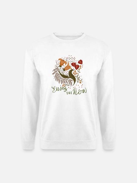 Blumenranke - Unisex Pullover - Weiß
